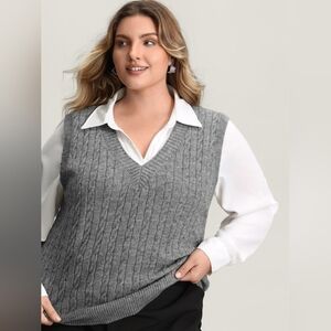 BLOOMCHIC CABLEKNIT SWEATER VEST NWT!